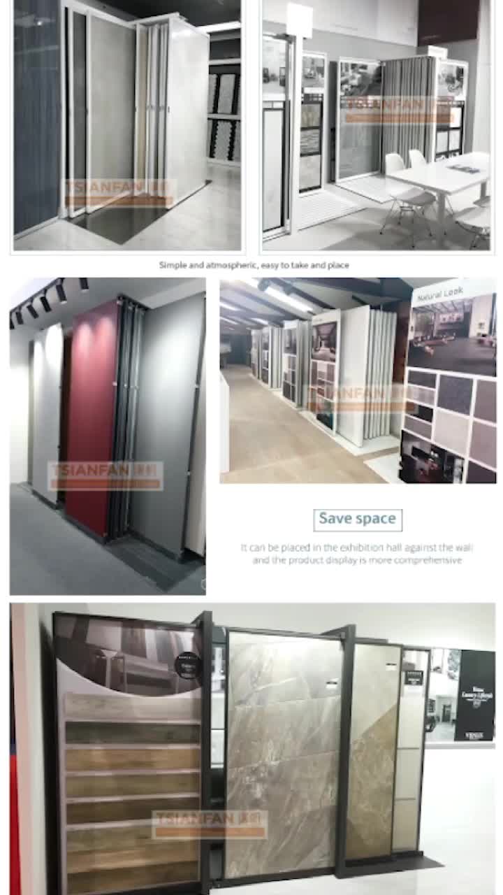 Sliding Porcelain Tile Slab Display Rack