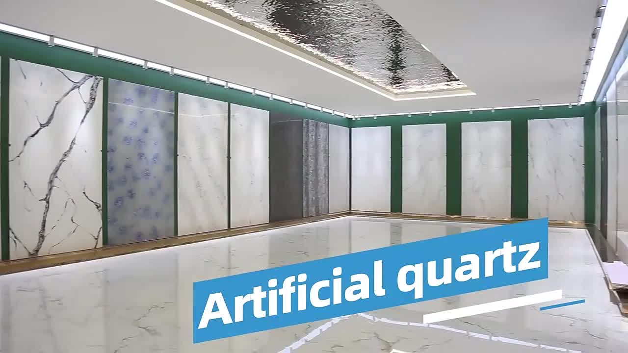 5004 Brittanicca Quartz Gold Veins Solid Surface Table Tops