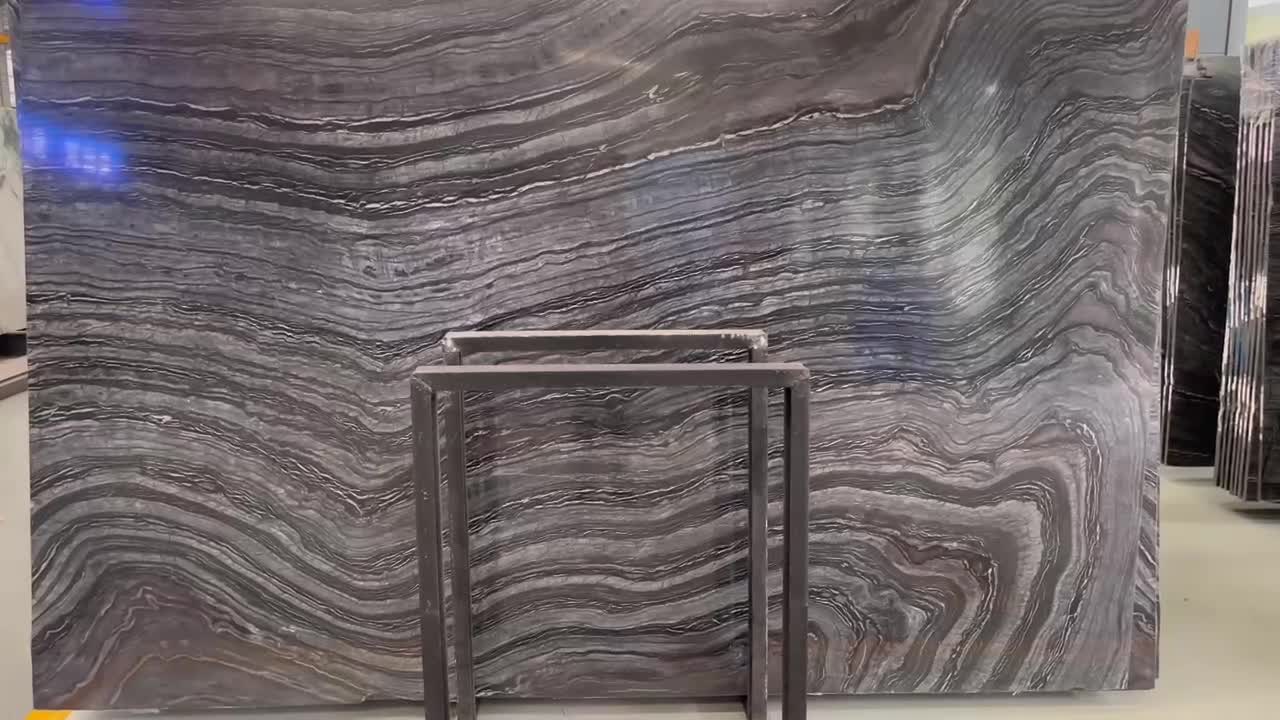 Black Wooden Marble Slabs