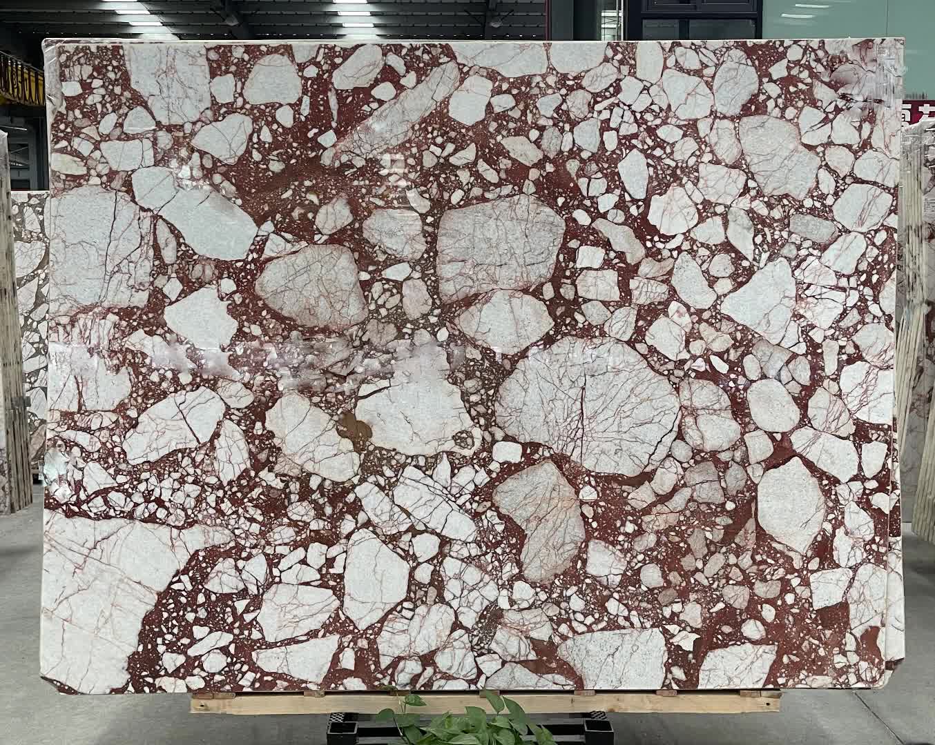 Bulgari Red Marble Big Slabs Floor Tile