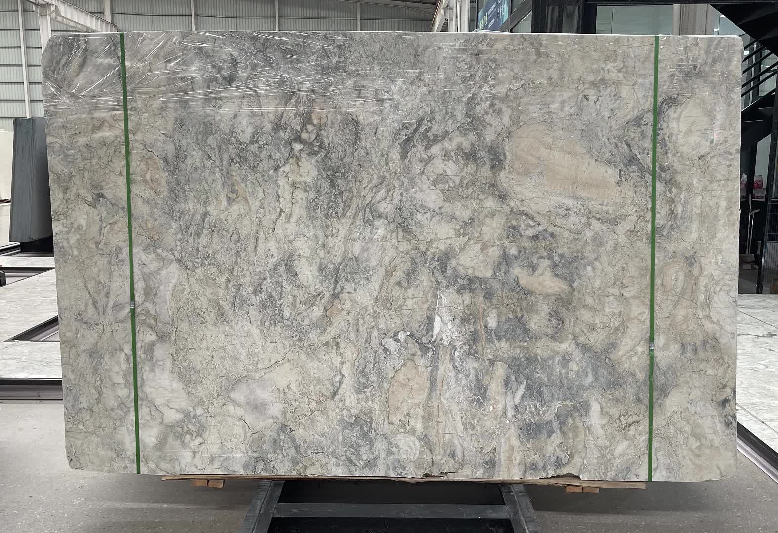 Fantasy Clouds Beige Grey Marble Slabs