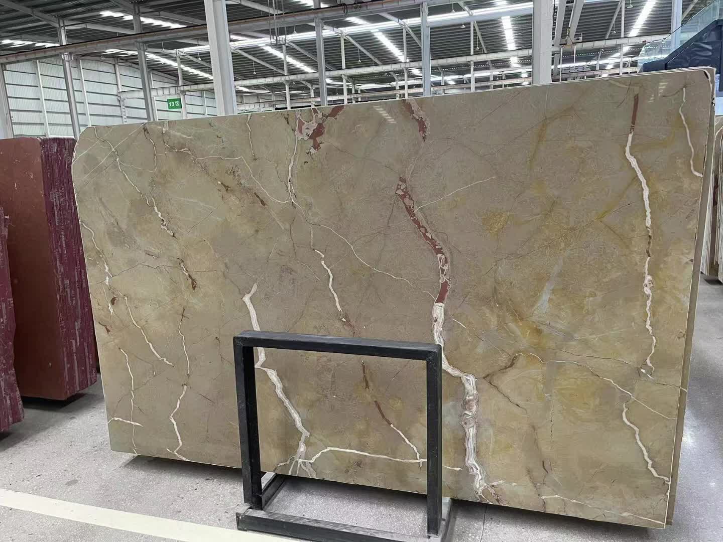 Spanish Gold Marble Slabs Polished For Hotels