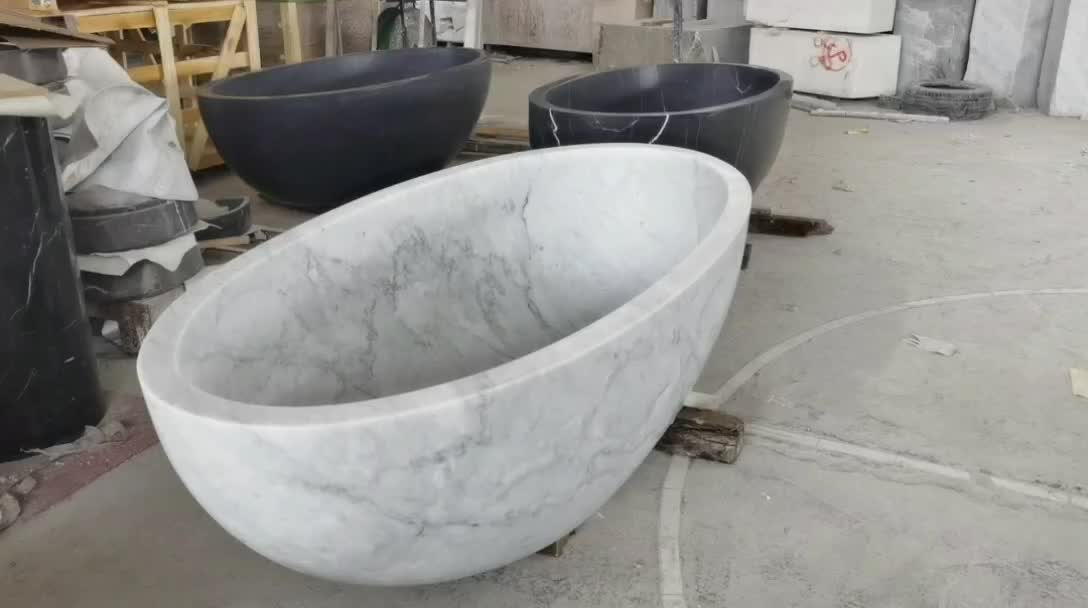 Stocking Luxury Marble Statuario Bathtub For Resort Spa