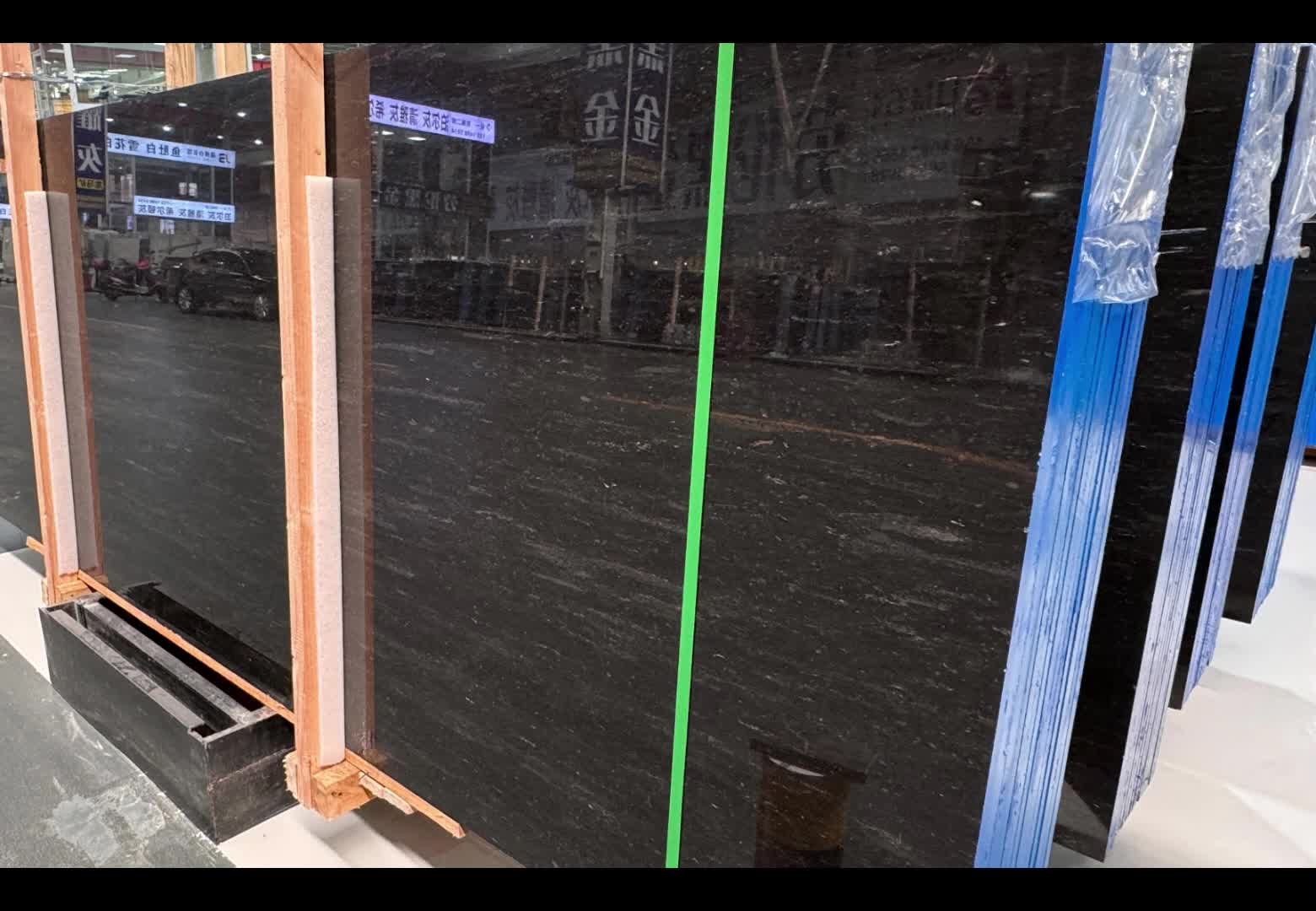 Brazil Black Via Lactea Granite Slabs