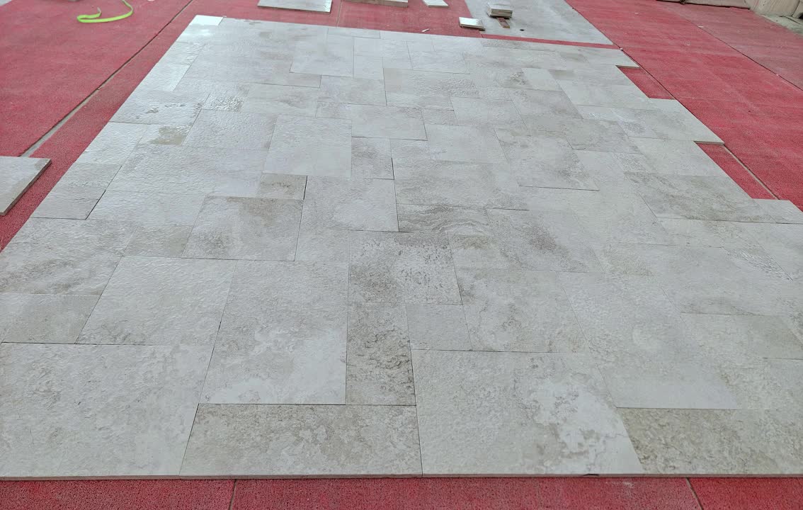 White Wooden Marble French Pattern