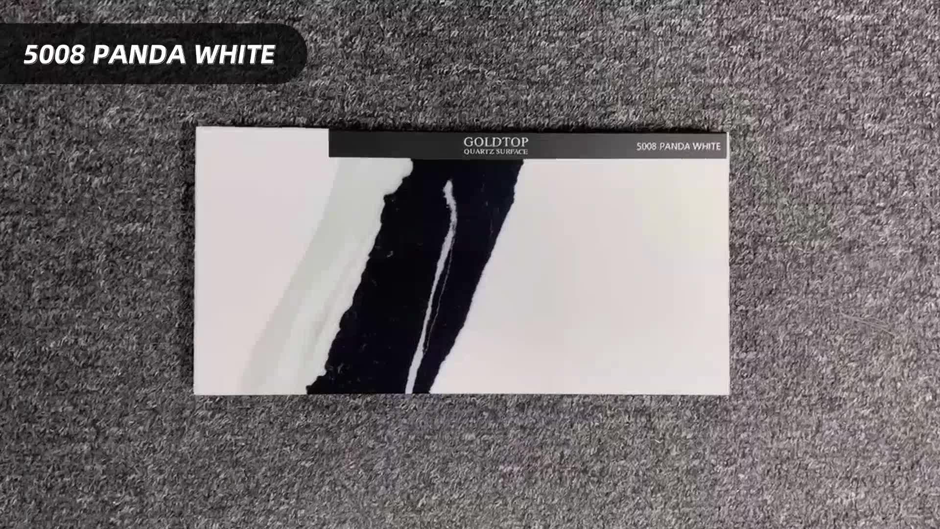 5008 Panda White Quartz Slabs For Hotel