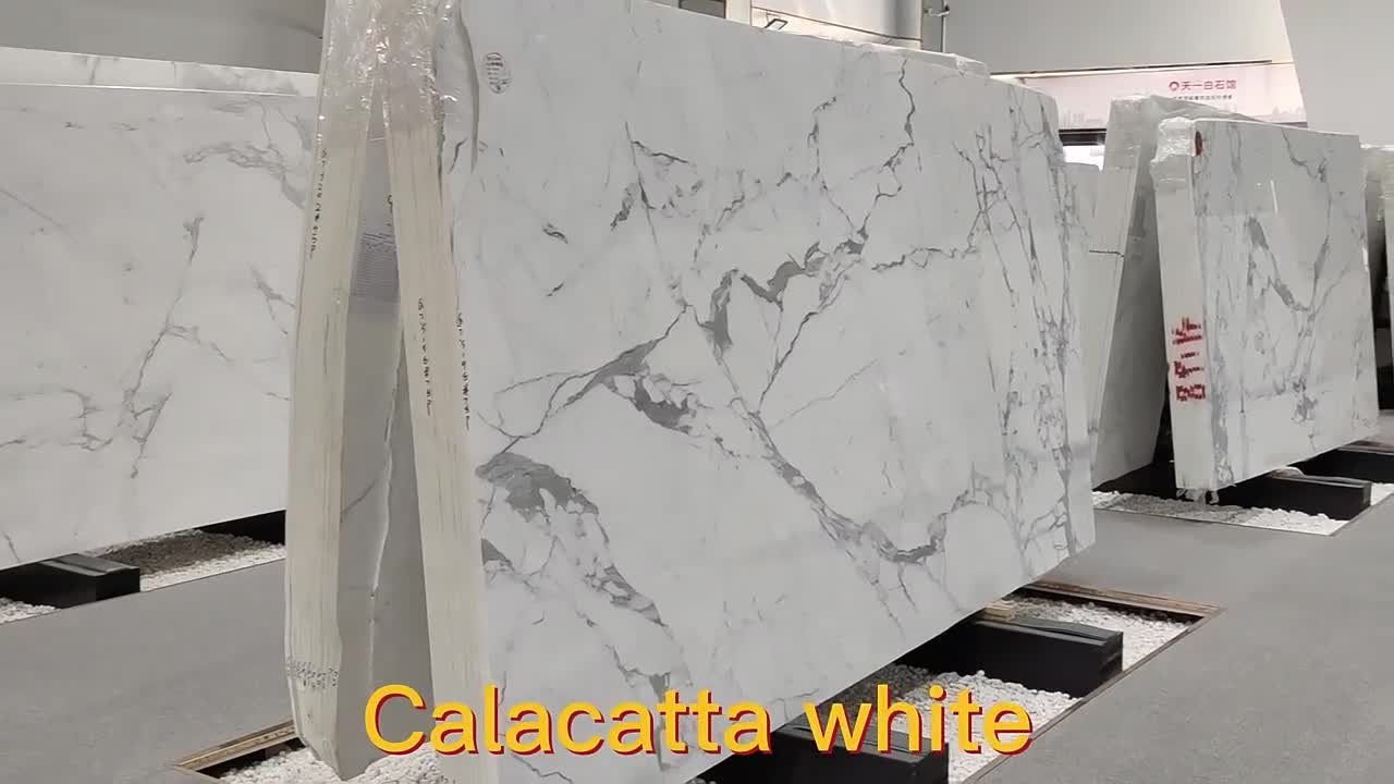 Hotel Project Calacatta White Marble Tiles For Floor Wall
