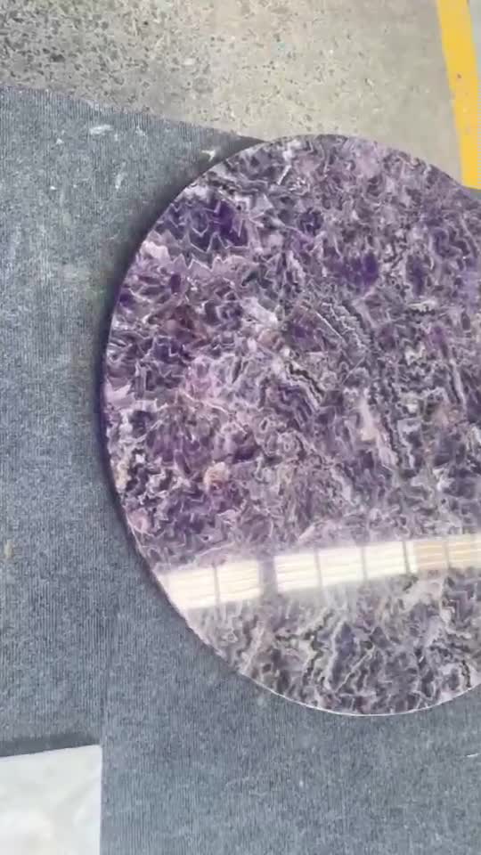 Purple Semi Preciouse Stone Bar, Cafe Table Tops