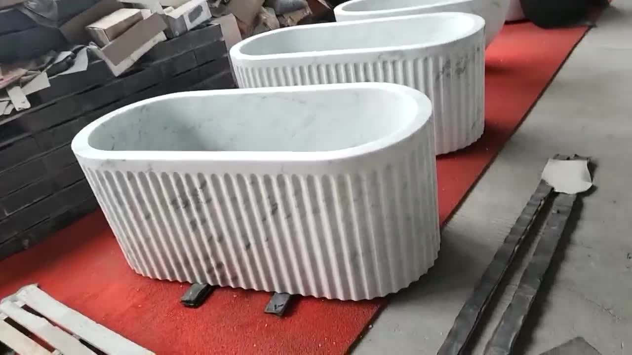 White Marble Stone Fashion Bathtub