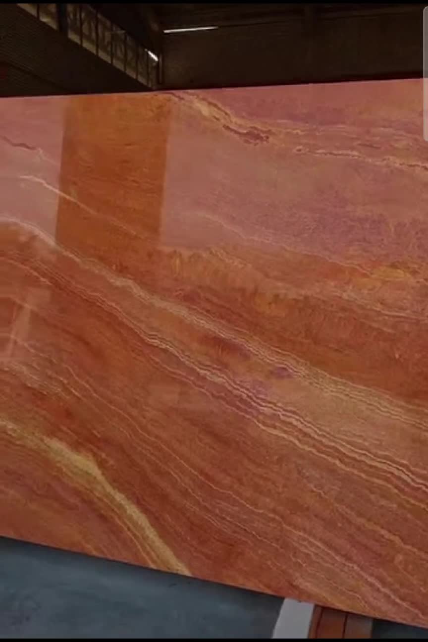 Azarshahr Red Travertine Vein-Cut Slabs