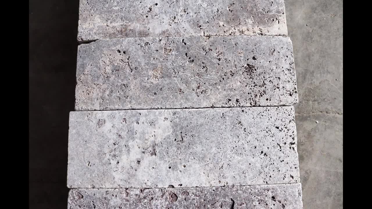 Silver Travertine Curbstone