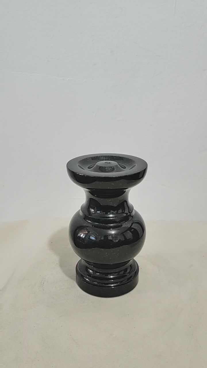 Black Granite Monumental Vase-1