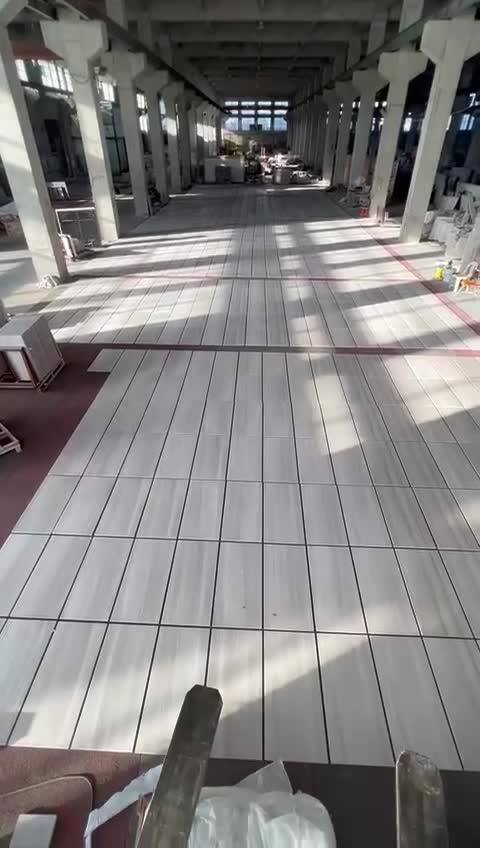 Wooden White Marble Floor Tile