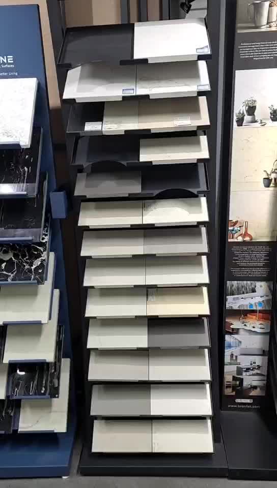 Quartz Stone Tower Display Rack For Showroom