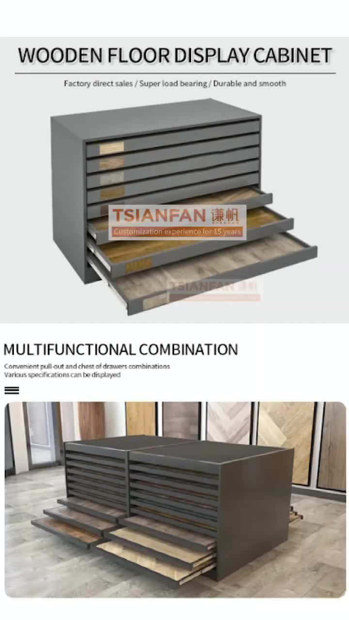 Tile Sliding Rack, Wood Sample Horizontal Rack