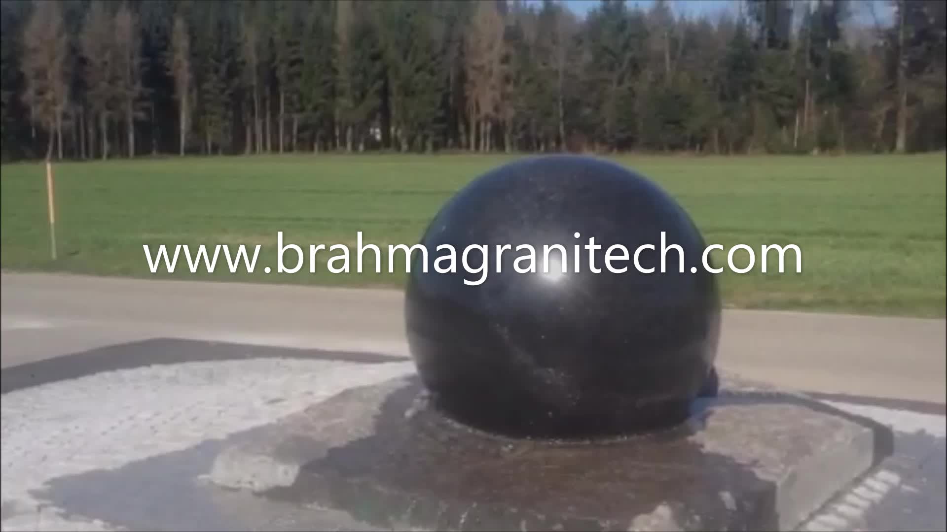 Black Granite Floating Ball Fountain
