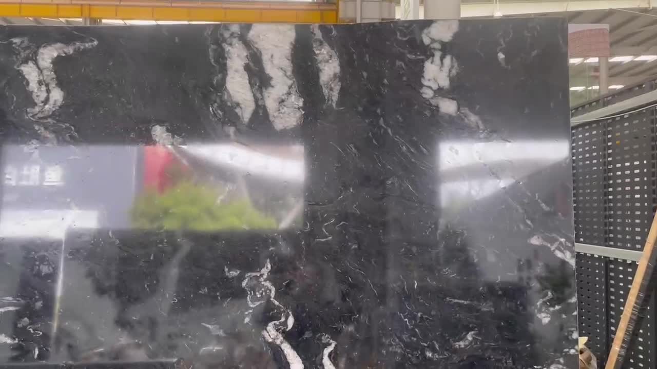 Cosmic Black Granite Slabs