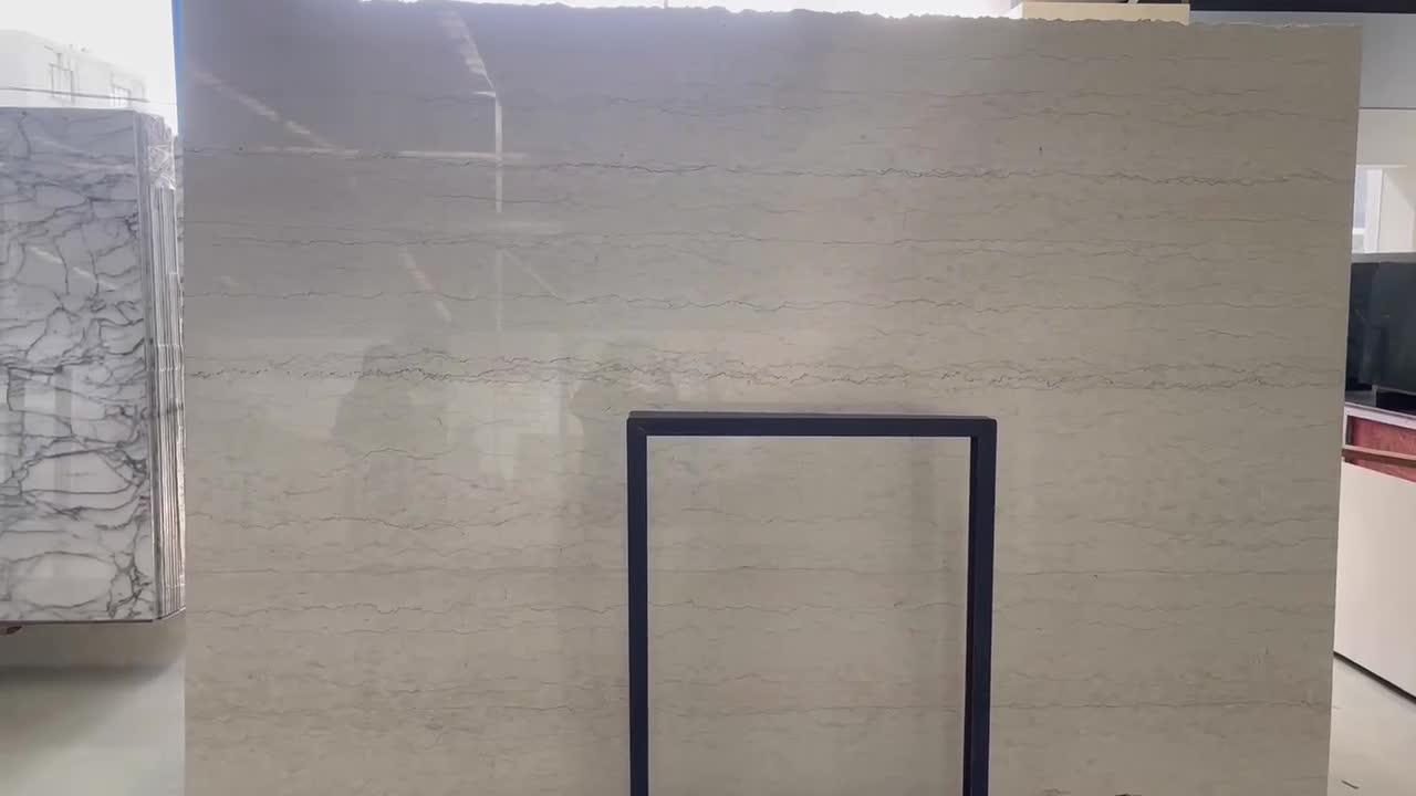 Italian Perlino Bianco Beige Marble Slabs