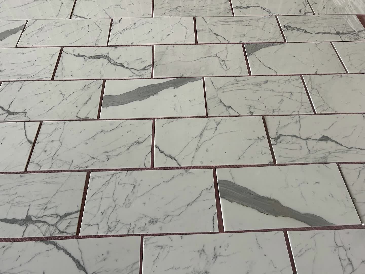 Statuario Bianco White Marble Flooring Tiles