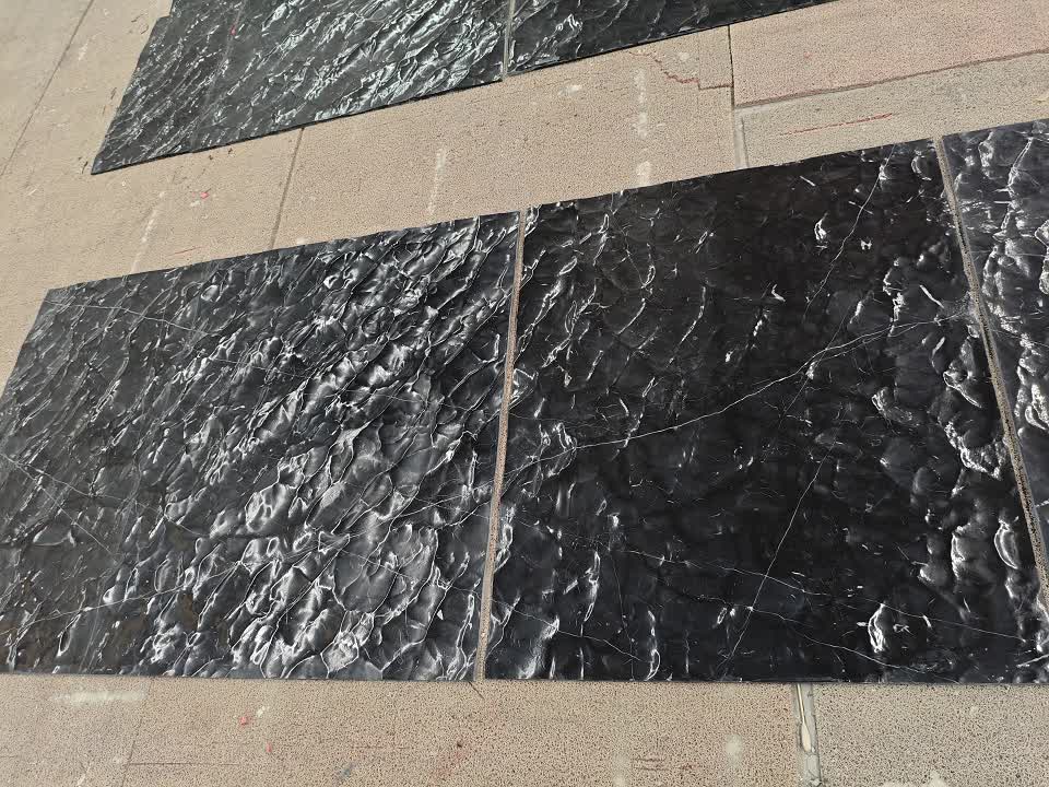 China Marquina Marble 3D Wave Tiles