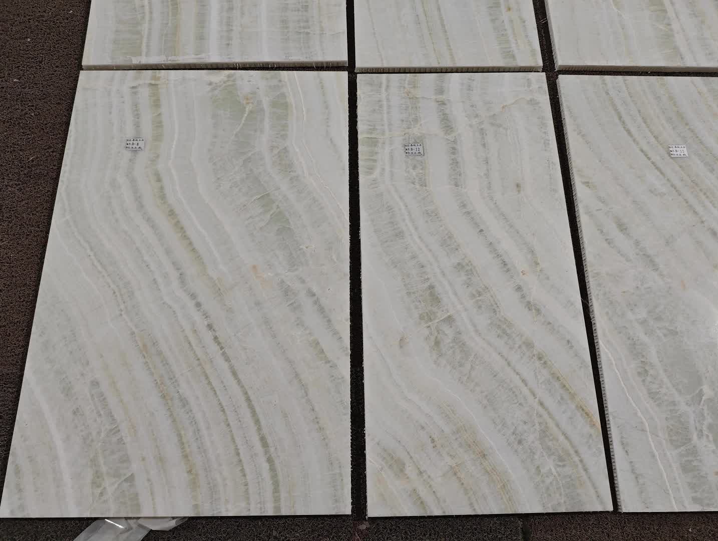 Straight Grain White Jade Onyx Tiles