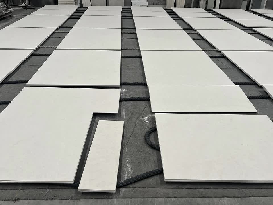 White Sand Beige Marble Fluted Tiles