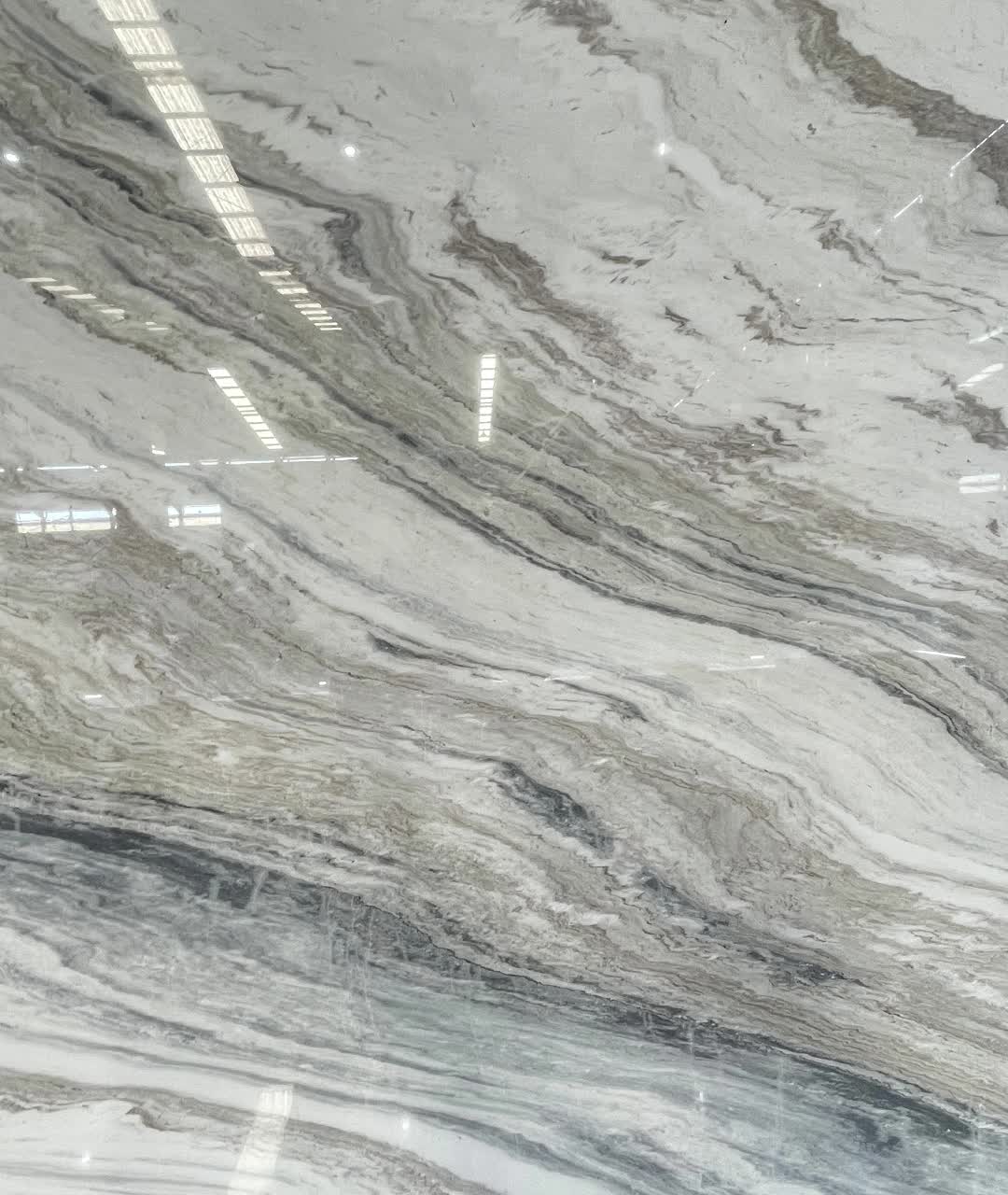 White Shadow Marble Slab RIVER BLUE Marble Slabs