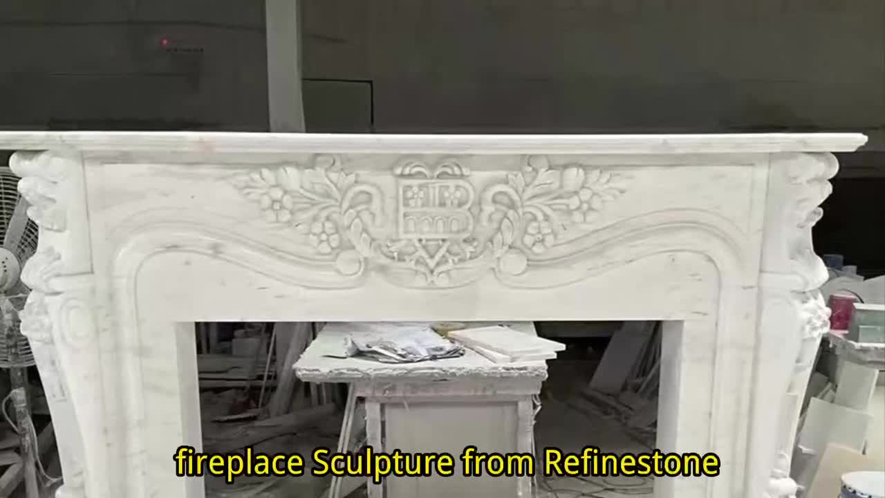 Cheaper  Black Marquina Marble Antique Fireplace Indoor