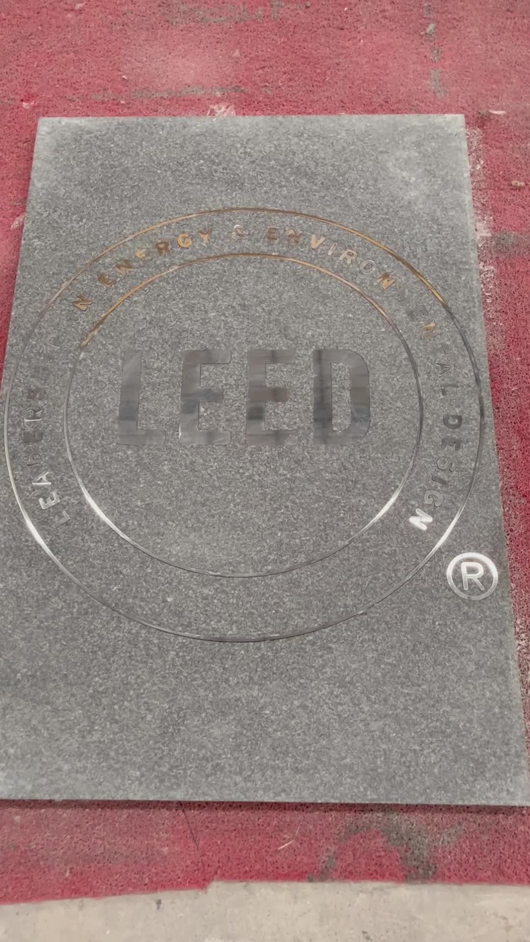 Stainless Steel Inlay Granite Medallion Waterjet Cut Pattern