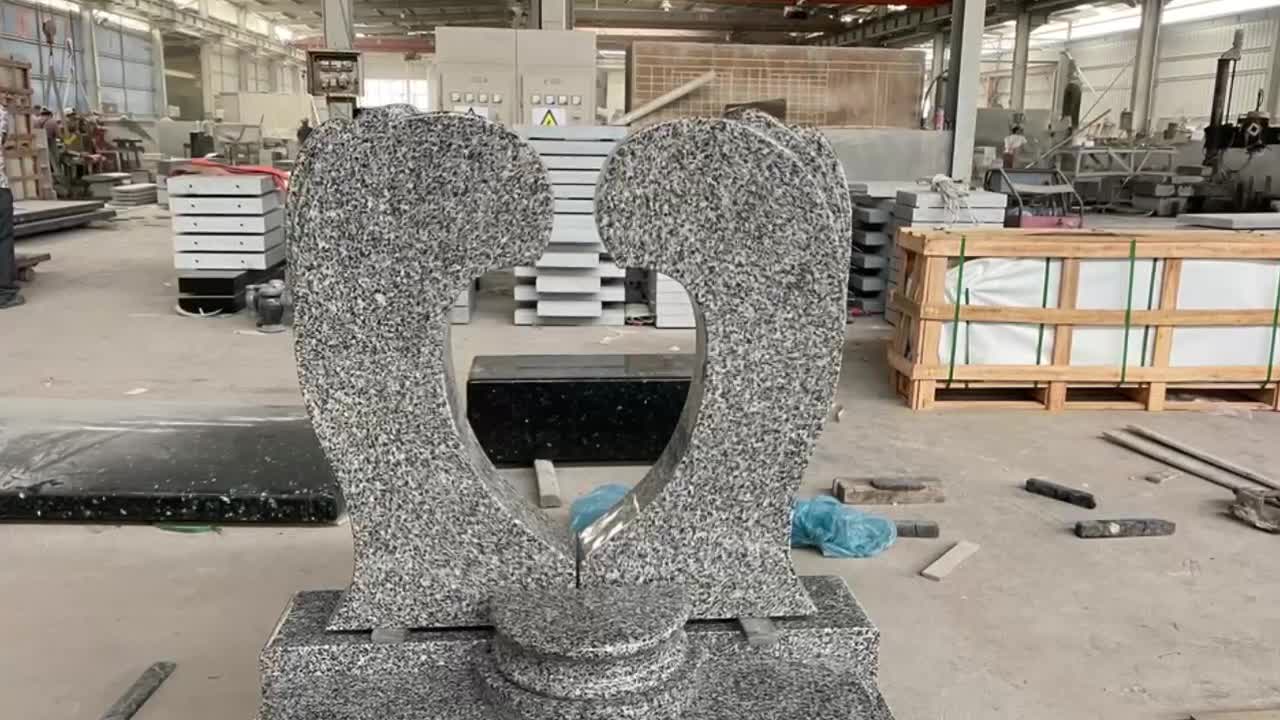 European Style Cheap G655 Stin Grey Granite Single Headstone