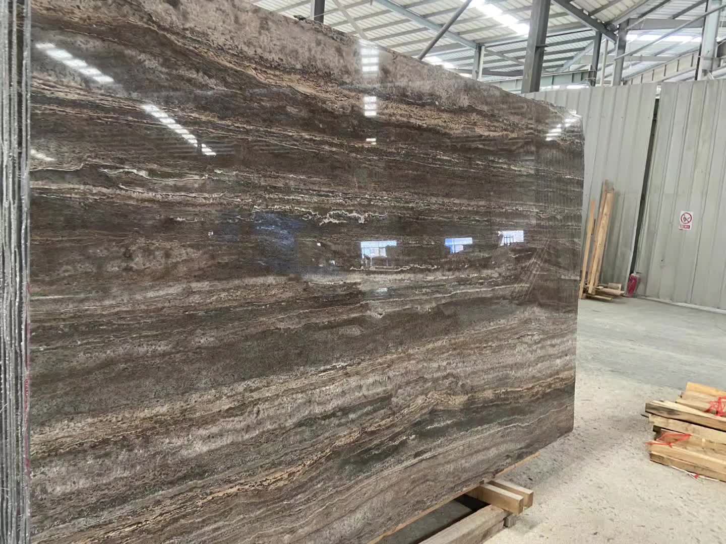 Silver Travertine Slabs Floor Tile