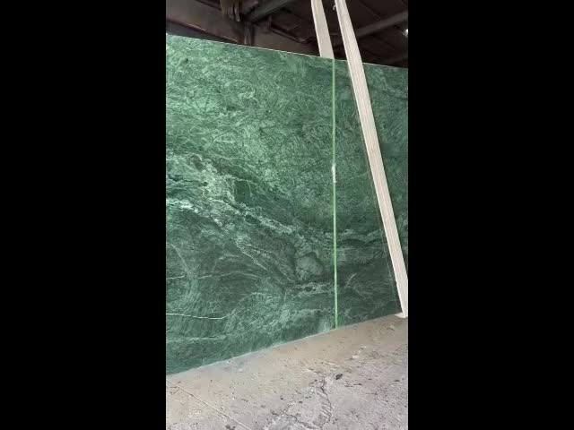 Big Green Variegated Flower Marble Slabs