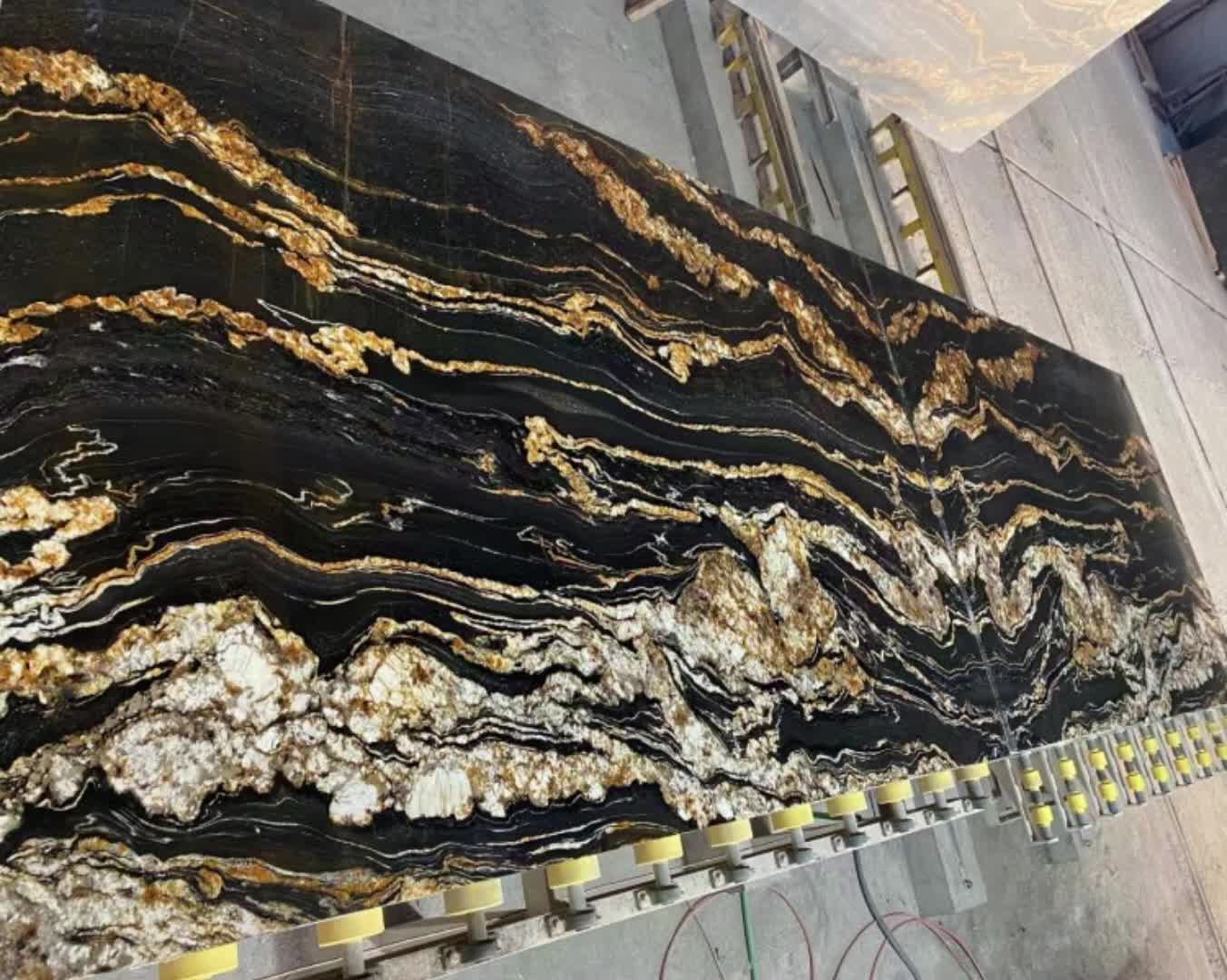 Polished Magma Gold Granite Slabs