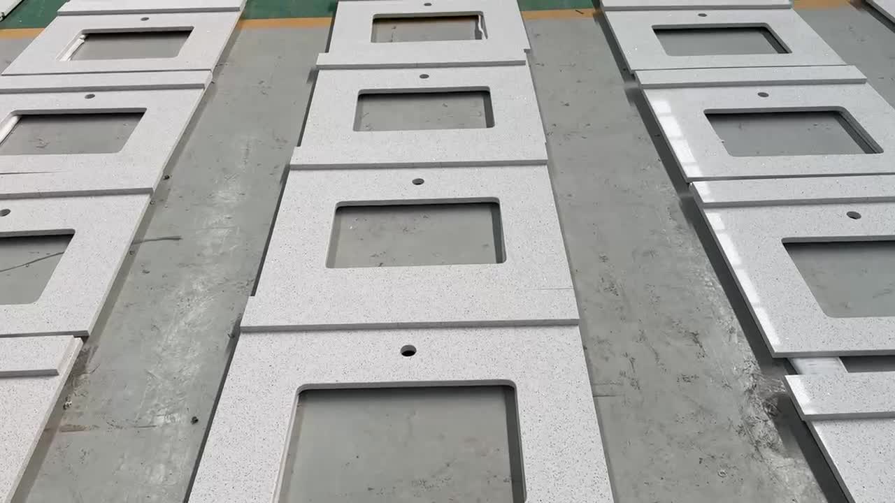 Crystal White Quartz  Bathroom Vanity Tops