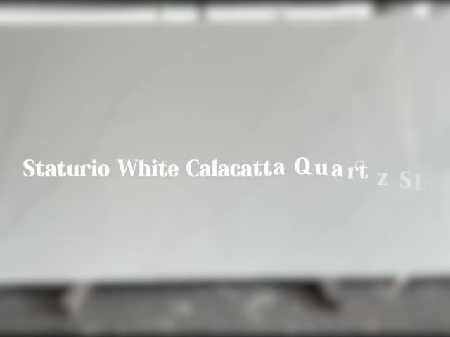 Staturio White Calacatta Quartz Slabs