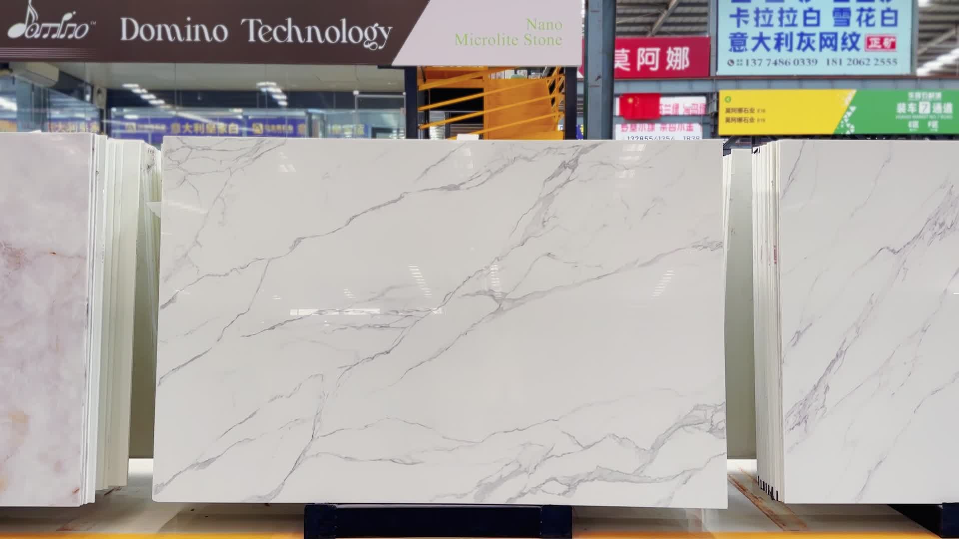 Statuario Nano Stone Slabs  For Wall & Floor