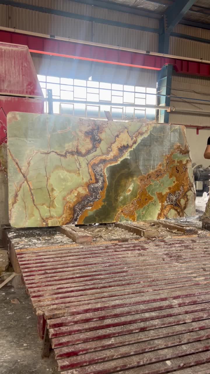 Persian Green Onyx  Slabs Tiles