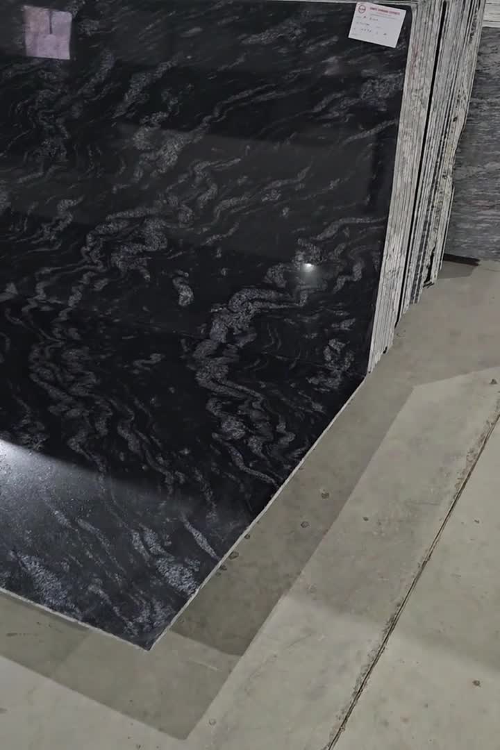 Commando Black Granite Slabs