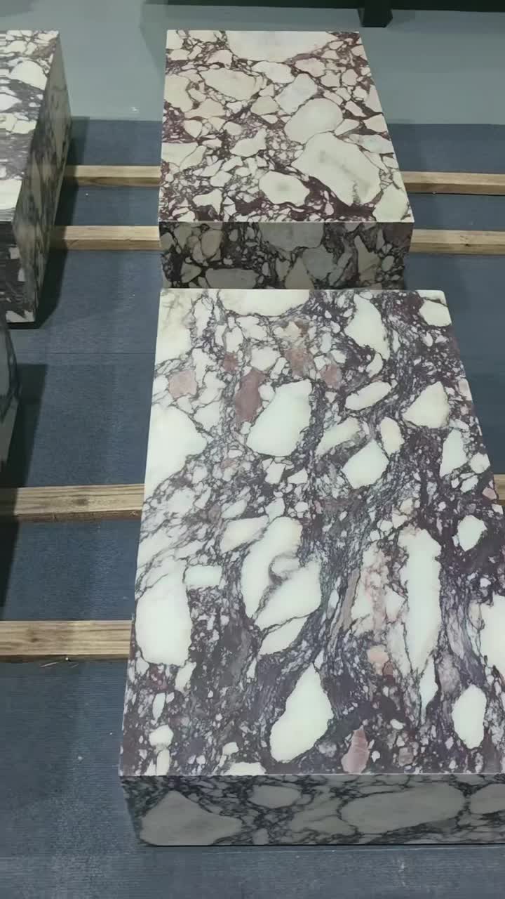 Rosso Levanto Red Marble Side Table
