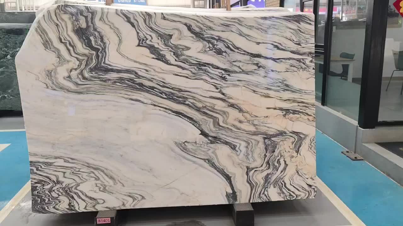 Bianco Covelano Marble Slabs For  Kitchen Countertops
