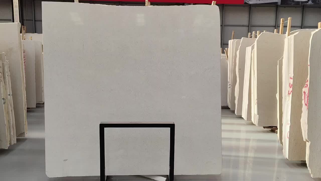 White Limestone Slabs Matte Surface 20Mm Thick