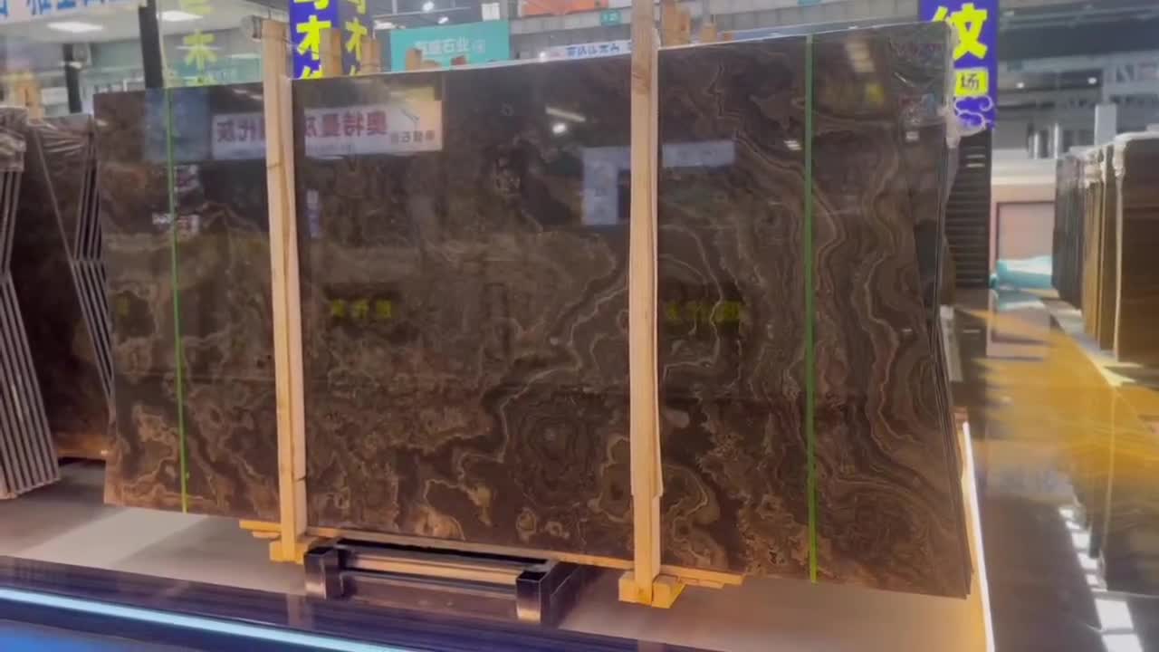 Obama Wood Marble Cross Cut Slabs