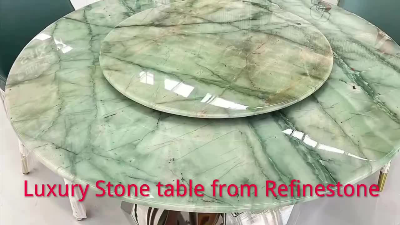 Natural Luxury Stone Green Marble Dining Tops Table Top