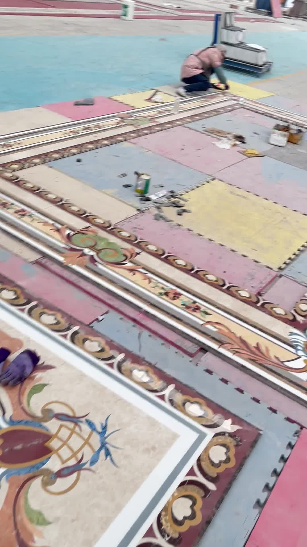 Waterjet Marble Pattern For House Line Floor Trim Polished