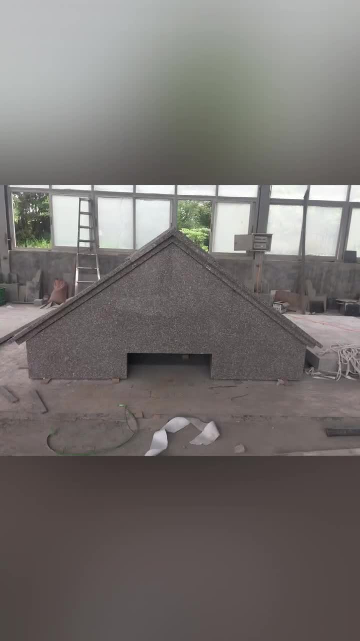 Maple Violet Brown G664 Granite 4 Crypt Walk-In Mausoleum