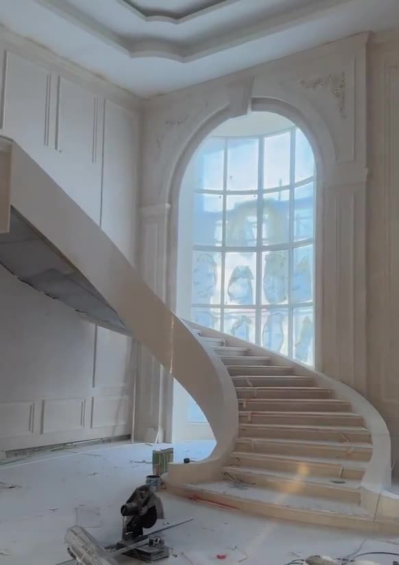 Manolya White Marble Stone Stair