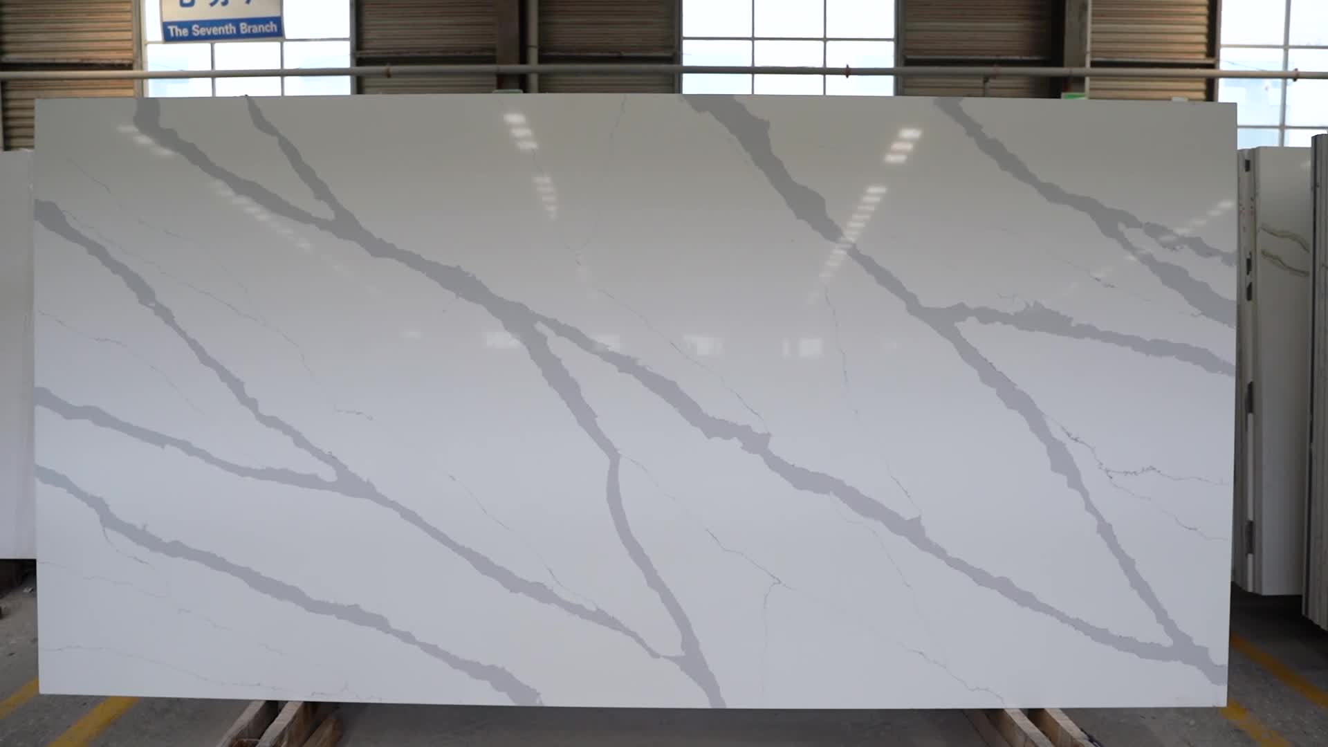 Artificial Stone Polished White Quartz Slabs