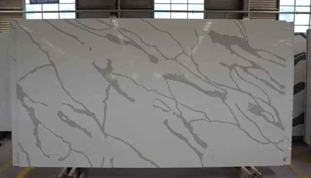Calacatta Quartz Big Slabs Polished Slab Quartz Tiles