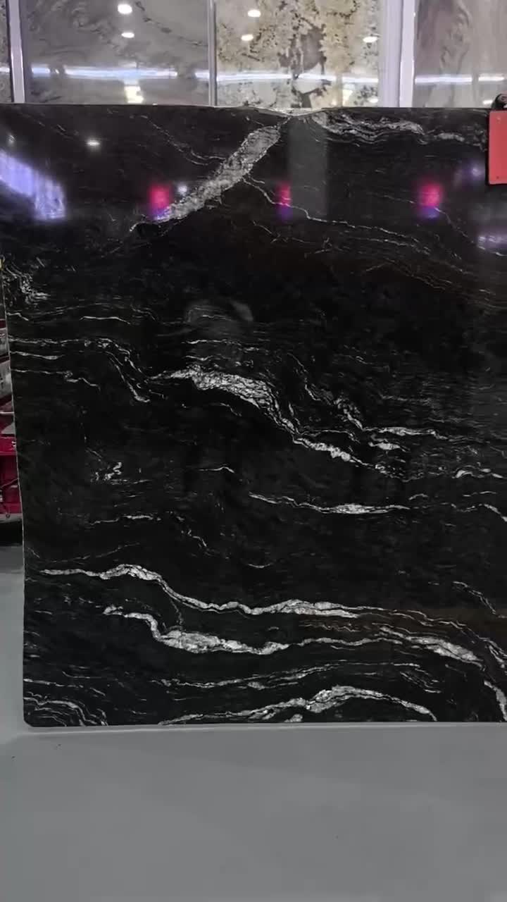 Brazil Cosmic Black Granite Slabs
