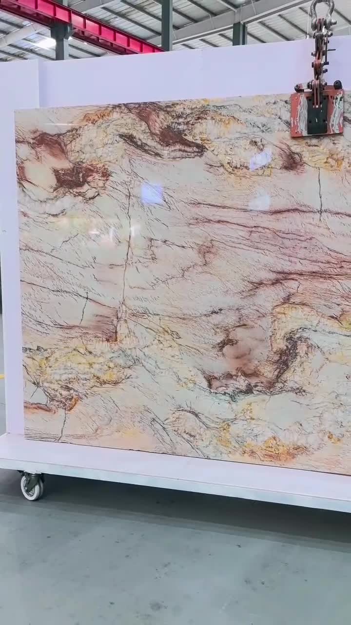 Brazil Translucent Stone Cristallo Champagne Quartzite Slabs